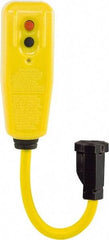 Tower - 1 Outlet, 125 Volt, 15 Amp, Yellow, GFCI 9 Inch Pigtail - 5-15P, 5-15R NEMA Configuration, 9 Inch Long, cUL Listed, OSHA, UL File E174279 - Apex Tool & Supply