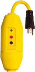 Tower - 1 Outlet, 125 Volt, 15 Amp, Yellow, Load Side User Attachable Inline GFCI - 1-15P NEMA Configuration, cUL, UL File E174279 - Apex Tool & Supply