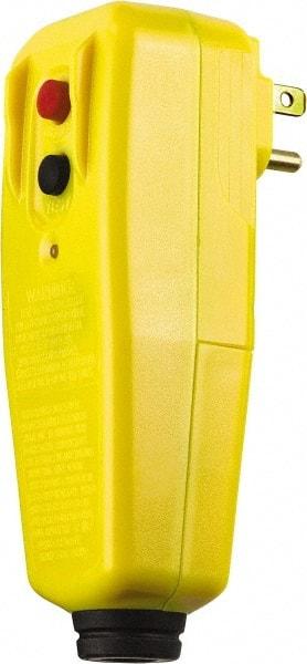 Tower - 1 Outlet, 125 Volt, 15 Amp, Yellow, Right Angle GFCI Plug - 1-15P NEMA Configuration, cUL, UL File E174279 - Apex Tool & Supply