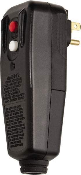 Tower - 1 Outlet, 125 Volt, 15 Amp, Black, Right Angle GFCI Plug - 1-15P NEMA Configuration, cUL, UL File E174279 - Apex Tool & Supply