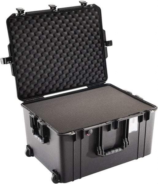 Pelican Products, Inc. - 20-21/32" Wide x 14-7/8" High, Aircase w/Foam & Wheels - Black - Apex Tool & Supply