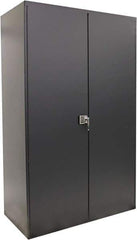 Valley Craft - 3 Shelf Security Storage Cabinet - Steel, 48" Wide x 24" Deep x 72" High, Gray - Apex Tool & Supply