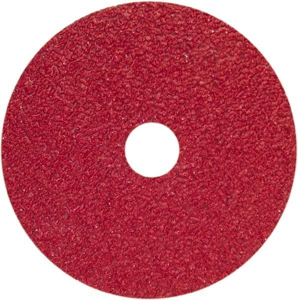 Norton - 36 Grit, 5" Disc Diam, 7/8" Center Hole, Type 29 Ceramic Alumina Flap Disc - 12,000 Max RPM, Fiberglass Backing, Arbor Attaching System, Coated - Apex Tool & Supply
