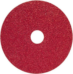 Norton - 36 Grit, 5" Disc Diam, 7/8" Center Hole, Type 29 Ceramic Alumina Flap Disc - 12,000 Max RPM, Fiberglass Backing, Arbor Attaching System, Coated - Apex Tool & Supply