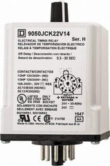 Square D - DPDT Time Delay Relay - 10 Contact Amp, 24 VAC/VDC - Apex Tool & Supply