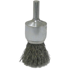 Vortec Pro 3/4″ Crimped Wire End Brush, .014″ Steel Fill, 1/4″ Stem, Retail Pack - Apex Tool & Supply