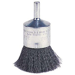 Vortec Pro 1″ Crimped Wire End Brush, .0104″ Wire, 1/4″ Stem, Retail Pack - Apex Tool & Supply