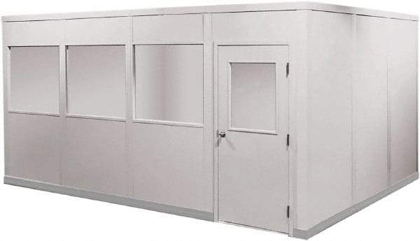 Portafab - 20' Long x 12" Wide, Fire & Sound Panel Temporary Structure - 2 Walls - Apex Tool & Supply