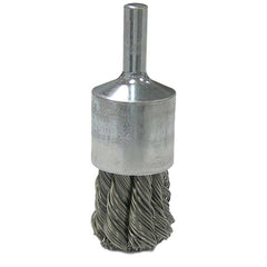 Vortec Pro 3/4″ Knot Wire End Brush, .020″ Steel Fill, 1/4″ Stem, Retail Pack - Apex Tool & Supply