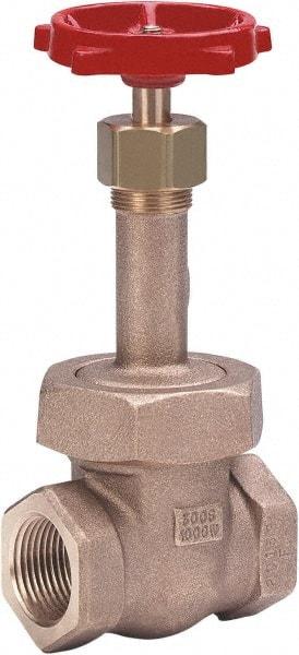 Milwaukee Valve - 2" Pipe, Class 300, Threaded (NPT) Bronze Solid Wedge Gate Valve - 1,000 WOG, 300 WSP, Union Bonnet, For Use with Water, Oil & Gas - Apex Tool & Supply