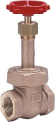Milwaukee Valve - 1-1/4" Pipe, Class 300, Threaded (NPT) Bronze Solid Wedge Gate Valve - 1,000 WOG, 300 WSP, Union Bonnet, For Use with Water, Oil & Gas - Apex Tool & Supply