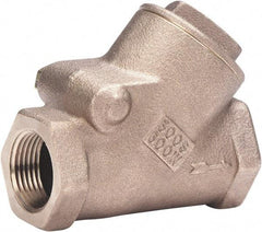 Milwaukee Valve - 2" Bronze Check Valve - Check Valve, Threaded (NPT), 600 WOG - Apex Tool & Supply