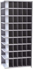 Hallowell - 54 Bin Closed Industrial Bin Shelving - 36 Inch Overall Width x 24 Inch Overall Depth x 87 Inch Overall Height, Gray Metal Bins - Apex Tool & Supply