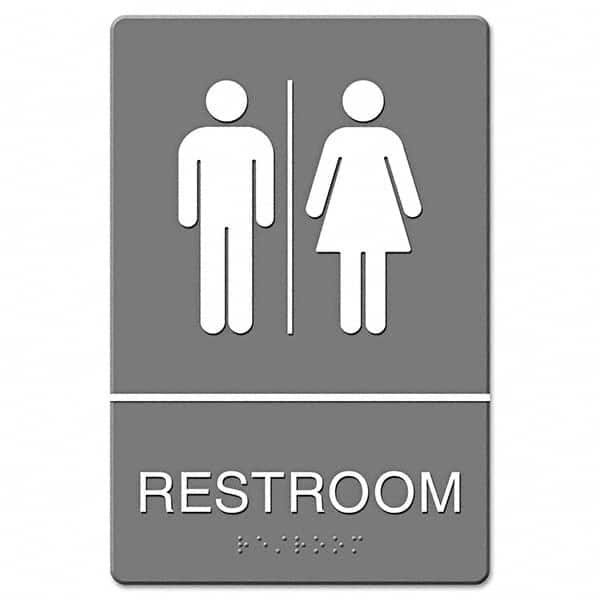 Headline Sign - Architectural Signs Type: ADA Location Markers Legend: Restroom - Apex Tool & Supply