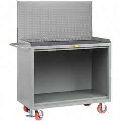 Little Giant - 3,600 Lb Capacity Mobile Service Bench - 41" Wide x 24" Deep x 43" High, Steel, Gray - Apex Tool & Supply