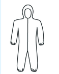 Micropourus Coverall w/ Zipper Front, Hood, Elastic Wrists & Ankles 3XL - Apex Tool & Supply