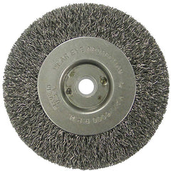 ‎Vortec Pro 4″ Crimped Wire Wheel, .014″ Steel Fill, Narrow Face, 1/2″-3/8″ Arbor Hole, Retail Pack - Apex Tool & Supply