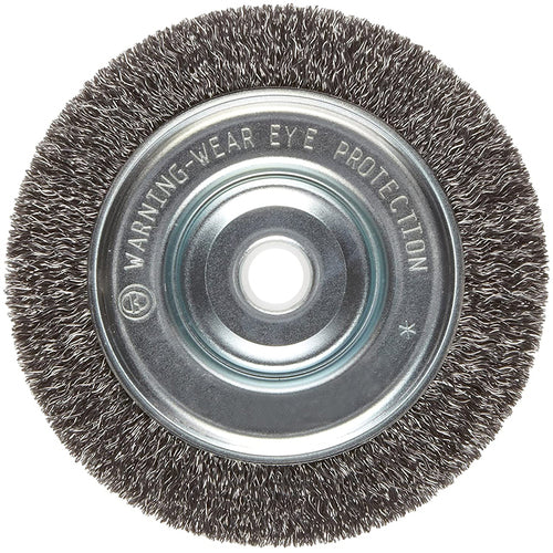 ‎Vortec Pro 5″ Crimped Wire Wheel, .014″ Steel Fill, Narrow Face, 5/8″-1/2″ Arbor Hole, Retail Pack - Apex Tool & Supply