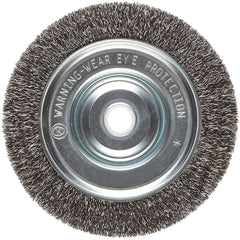 ‎Vortec Pro 5″ Crimped Wire Wheel, .006″ Steel Fill, Narrow Face, 5/8″-1/2″ Arbor Hole, Retail Pack - Apex Tool & Supply