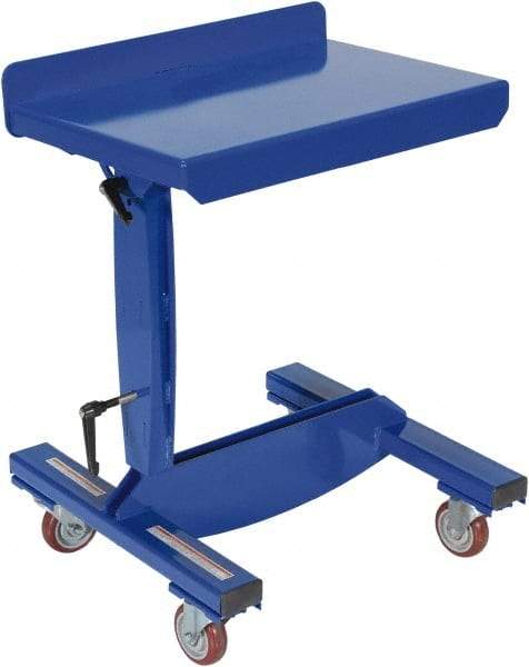 Vestil - Work Table - Steel, Fixed Leg, Blue, 26-5/16" Long x 26-5/16" Deep x 44" High - Apex Tool & Supply