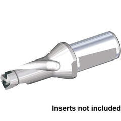 Kennametal - 1.654" Max Drill Depth, 2xD, 0.83" Diam, Indexable Insert Drill - 2 Inserts, 32mm Shank Diam, Whistle Notch Shank - Apex Tool & Supply