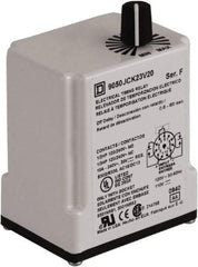 Square D - DPDT Time Delay Relay - 10 Contact Amp, 110 VDC & 120 VAC - Apex Tool & Supply