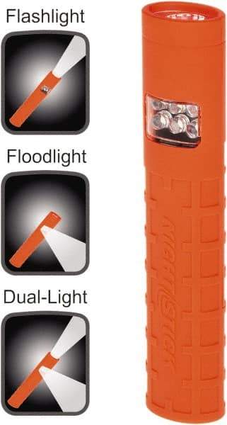 Bayco - LED Bulb, Industrial/Tactical Flashlight - Red Polycarbonate Body, AAA Batteries - Apex Tool & Supply
