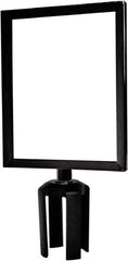 Tensator - 11-1/2" High x 11-1/2" Long x 9" Wide Barrier Sign Frame - Powder Coated Steel, Satin Black Finish, Satin Black, Use with Tensabarrier - Apex Tool & Supply