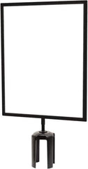 Tensator - 14-1/2" High x 14-1/2" Long x 11-1/2" Wide Barrier Sign Frame - Powder Coated Steel, Satin Black Finish, Satin Black, Use with Tensabarrier - Apex Tool & Supply