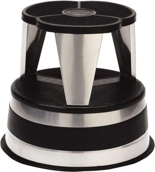 Cramer - 14-1/2" High, Silvertone Step Stool - Steel, 350 Lb Capacity, Type 1AA Industry Rating - Apex Tool & Supply