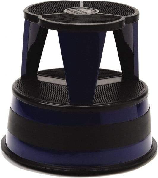 Cramer - 14-1/2" High, Navy Step Stool - Steel, 350 Lb Capacity, Type 1AA Industry Rating - Apex Tool & Supply