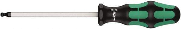 Wera - 10mm Hex Ball End Driver - 6" Bade Length, Ergonomic Cushion Grip Handle, 262mm OAL - Apex Tool & Supply