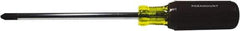 Paramount - #3, 10-1/16" OAL, Standard Phillips Screwdriver - 6" Blade Length, Round Shank, Acetate with Rubber Grip Handle - Apex Tool & Supply