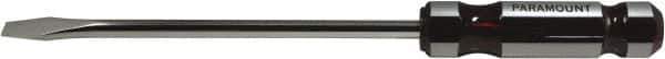 Paramount - 415mm OAL Standard Slotted Screwdriver - 300mm Blade Length, Round Shank, Acetate Handle - Apex Tool & Supply