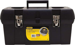 Stanley - Tool Box - 19-19/64" Wide x 9-5/8" Deep x 9-27/32" High, Plastic, Black - Apex Tool & Supply