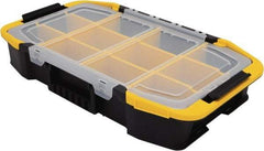 Stanley - 1 Compartment Tool Organizer - 11-1/2" Wide x 19-51/64" Deep x 11" High, Plastic, Black/Yellow with Clear - Apex Tool & Supply