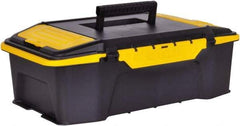 Stanley - 2 Compartment Tool Organizer - 19-7/8" Wide x 12-1/4" Deep x 6-5/8" High, Plastic, Black/Yellow - Apex Tool & Supply