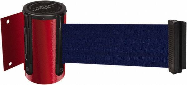 Tensator - 4-1/2" High x 13' Long x 2" Wide Wall Mount Barrier - Steel, Red Powdercoat Finish, Red, Use with 898 Wall Receiver - Apex Tool & Supply
