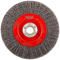 Norton - 4-1/2" OD, 5/8-11 Arbor Hole, Crimped Carbon Wheel Brush - Apex Tool & Supply
