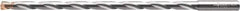 Walter-Titex - 0.2402" 140° Solid Carbide Jobber Drill - None Finish, Right Hand Cut, Parabolic Flute, Straight Shank, 6.8898" OAL, Special Type Point - Apex Tool & Supply