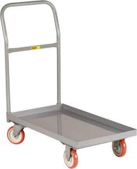 Little Giant - 1,200 Lb Capacity Steel Platform Truck - Steel Deck, 24" OAW, 48" Platform Length, Polyurethane Casters - Apex Tool & Supply
