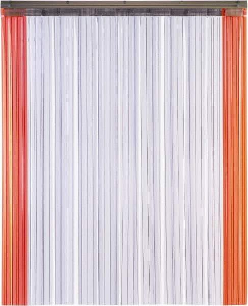 TMI, LLC - 3' Door Width x 7' Door Height PVC Ribbed with Reinforced Bonded Bead (Style) Armor Bond Strip Door Kit - 8" Strip Width x 0.072" Strip Thickness, Clear, 50% Overlap - Apex Tool & Supply