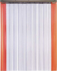 TMI, LLC - 3' Door Width x 7' Door Height PVC Ribbed with Reinforced Bonded Bead (Style) Armor Bond Strip Door Kit - 8" Strip Width x 0.072" Strip Thickness, Clear, 50% Overlap - Apex Tool & Supply