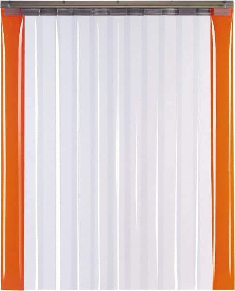 TMI, LLC - 4' Door Width x 8' Door Height PVC Smooth with Reinforced Bonded Bead (Style) Armor Bond Strip Door Kit - 8" Strip Width x 0.08" Strip Thickness, Clear, 50% Overlap - Apex Tool & Supply