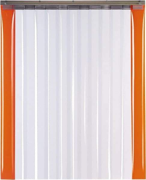 TMI, LLC - 6' Door Width x 8' Door Height PVC Smooth with Reinforced Bonded Bead (Style) Armor Bond Strip Door Kit - 8" Strip Width x 0.08" Strip Thickness, Clear, 50% Overlap - Apex Tool & Supply