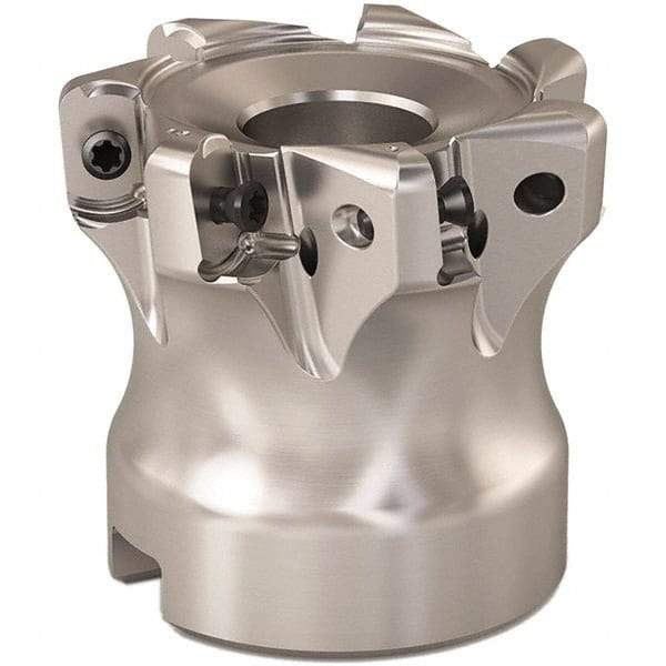 Seco - 1.653" Cut Diam, 0.9mm Max Depth, 0.629" Arbor Hole, 7 Inserts, LOHT06 Insert Style, Indexable Copy Face Mill - R220.21 Cutter Style, 1.574 High, Through Coolant, Series R220 - Apex Tool & Supply