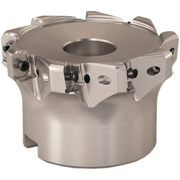 Seco - 63mm Cut Diam, 0.9mm Max Depth, 0.8661" Arbor Hole, 9 Inserts, LOHT06 Insert Style, Indexable Copy Face Mill - R220.21 Cutter Style, 1.5748 High, Series Doubleoctomill - Apex Tool & Supply