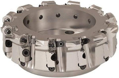 Seco - 8" Cut Diam, 6mm Max Depth, 2-1/2" Arbor Hole, 12 Inserts, ONMU09 Insert Style, Indexable Copy Face Mill - R220.48 Cutter Style, 3.1496 High, Series Doubleoctomill - Apex Tool & Supply