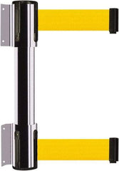 Tensator - 16.64" High x 156" Long x 3" Wide Barrier Dual Line Wall Mount - Steel, Polished Chrome Finish, Polished Chrome, Use with 898 Wall Receiver - Apex Tool & Supply