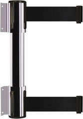 Tensator - 16.64" High x 89" Long x 3" Wide Barrier Dual Line Wall Mount - Steel, Polished Chrome Finish, Polished Chrome, Use with 898 Wall Receiver - Apex Tool & Supply